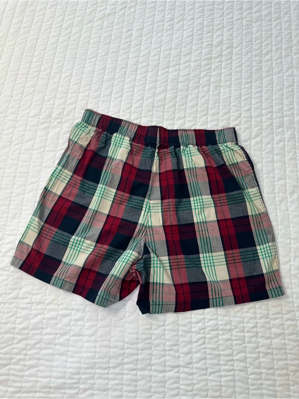 American Eagle Outfitters Stretch Plaid Classic Navy Boxers Short Sz S/P 29-31